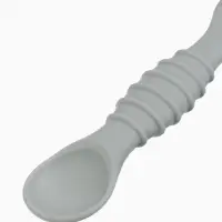 Ложка детская для прикорма, силикон, набор 3 шт., серый M&B