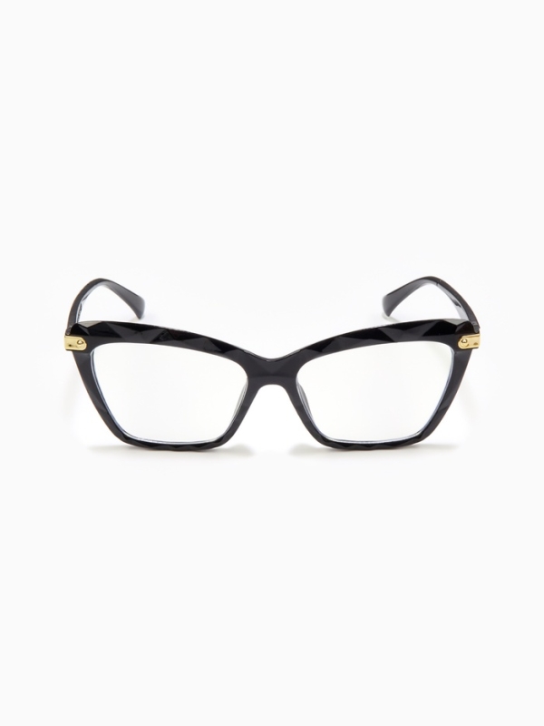 Очки женские имиджевые, прозрачные,14 см × 13.8 см, дужка 13.7 см, линза 3.7×5.2 см