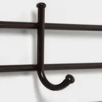 Вешалка настенная с полкой, 9 крючков, 2 яруса, 73&times;22&times;58 см, коричневая