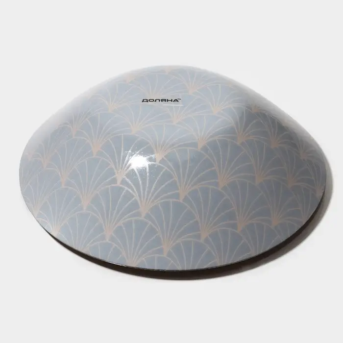 Салатник Доляна &laquo;Золотое перо&raquo;, 600 мл, 18.5&times;5 см, стекло, чёрный