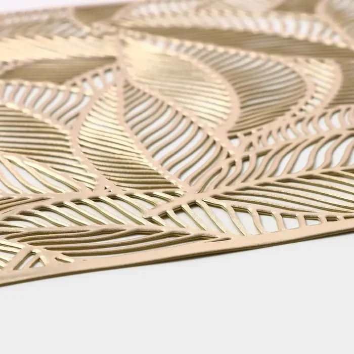 Салфетка сервировочная на стол Доляна &laquo;Листопад&raquo;, 45&times;30 см, золотая