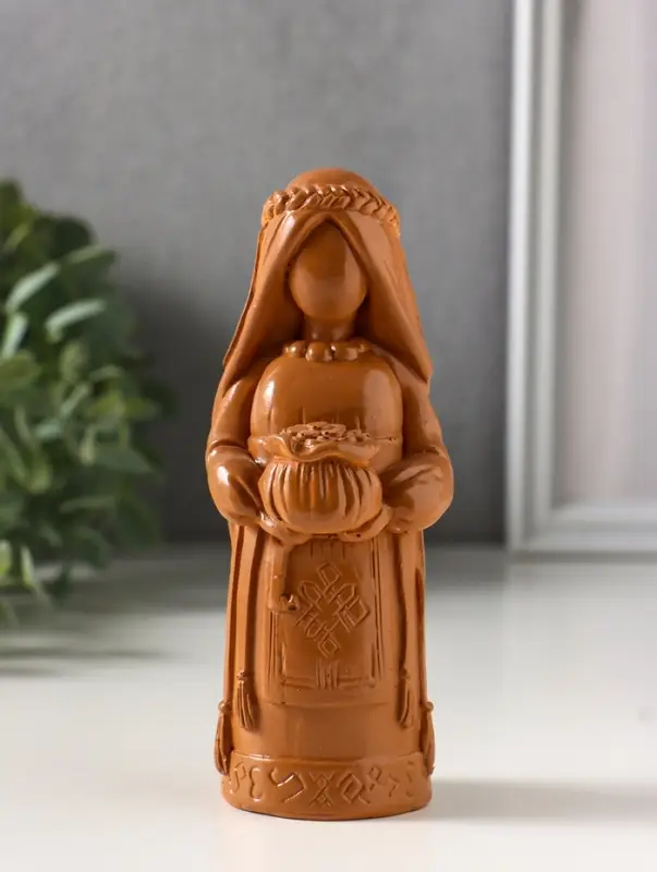 Фигурка - оберег &laquo;Денежная берегиня&raquo;, 14&times;6&times;6 см, красная глина
