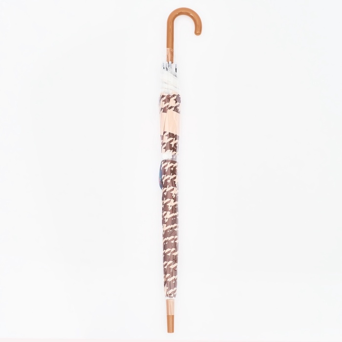 Зонт полуавтоматический «Лапка», 8 спиц, R = 46/54 см, D = 108 см, цвет бежевый Зонт полуавтоматический «Лапка», 8 спиц, R = 46/54 см, D = 108 см, цвет бежевый