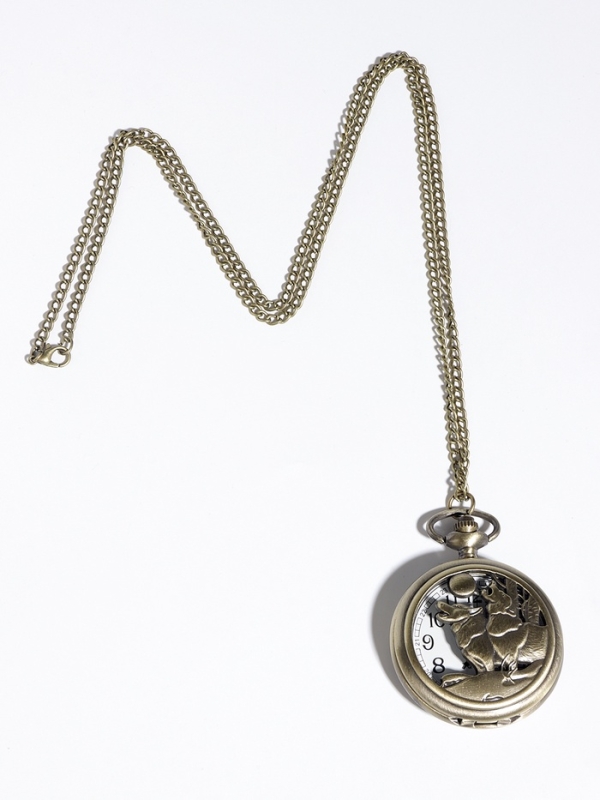 Часы карманные Часы карманные "Волки", кварцевые, цепочка l-40 см, d-4.5 см