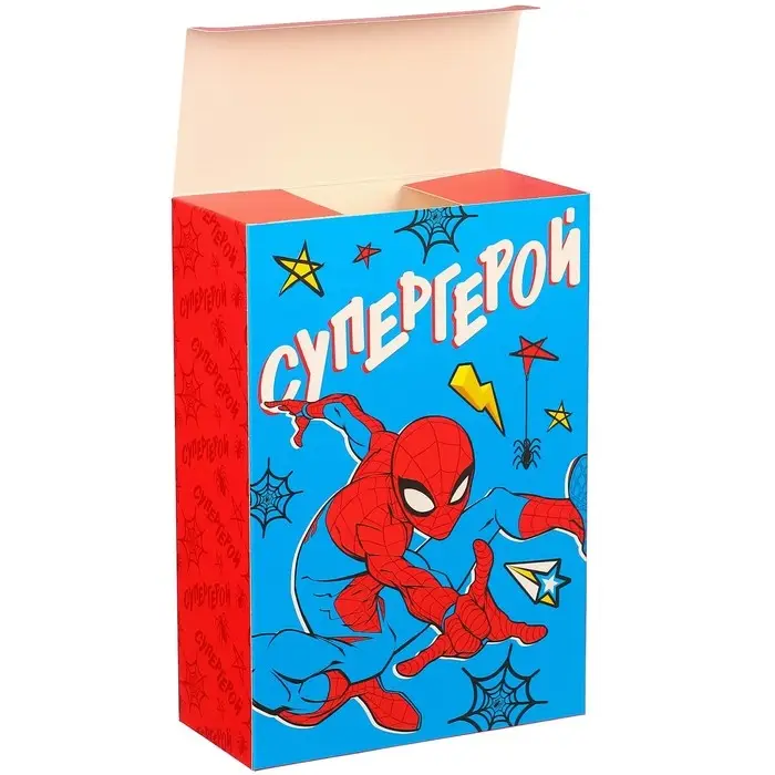 Подарочная коробка, складная «Супергерою»,16х23х7.5 см, Человек-паук Подарочная коробка, складная «Супергерою»,16х23х7.5 см, Человек-паук