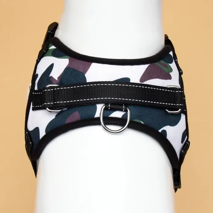 Шлейка К7, размер L, ОГ 64-86 см, вес 18- 27.5 кг, мягкая, светоотражающая, хаки