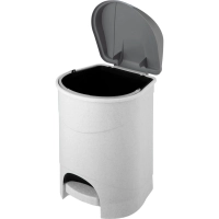 Ведро мусорное пласт 11л прям сер пед крыш+внутр ведро с руч 260х330х260мм