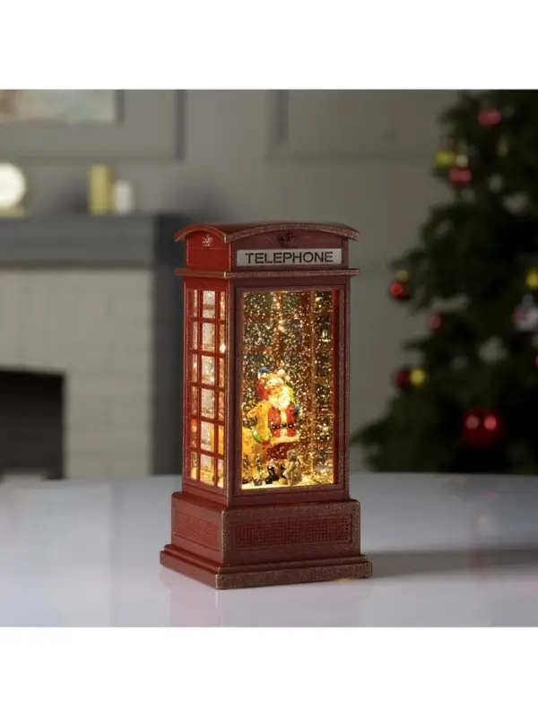 Светодиодная фигура &laquo;Дед Мороз и олень&raquo; 9&times;20&times;8 см, пластик, от батареек ААх3, USB, свечение тёплое белое