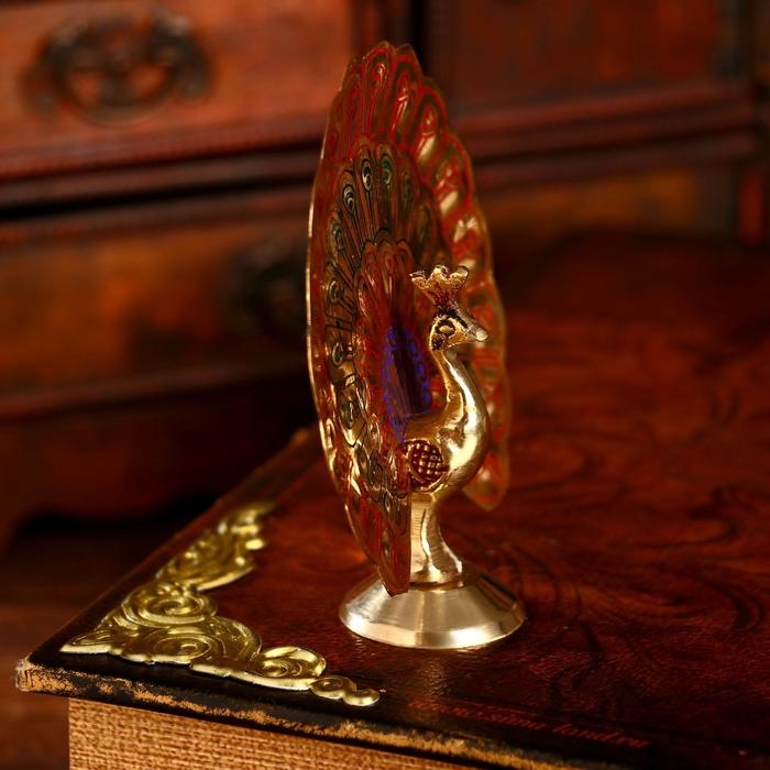 Сувенир Сувенир "Павлин" латунь 9,5х4,5х9,5 см
