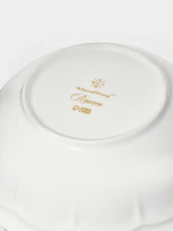 Тарелки глубокие WY Renessans, 850 мл, d=22.5 см, набор 2 шт., фарфор, белые