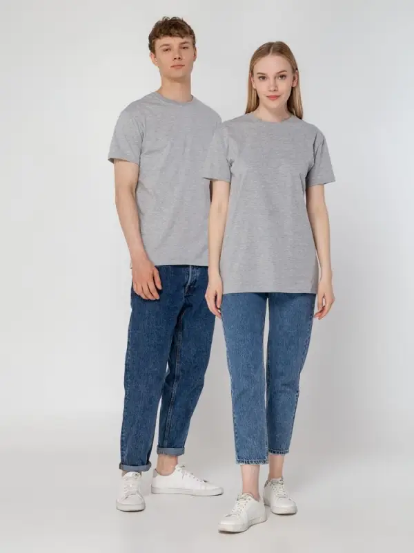 Футболка унисекс T-bolka 160, серый меланж, размер S Футболка унисекс T-bolka 160, серый меланж, размер S