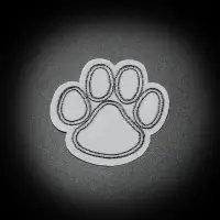 Светоотражающая термонаклейка &laquo;Лапка&raquo;, 6&times;5.5 см, цвет серый, цена за 1 штуку