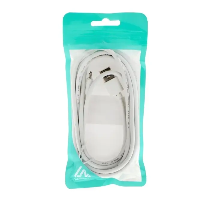 Кабель Luazon, microUSB - USB, 1 А, 2 м, белый Кабель Luazon, microUSB - USB, 1 А, 2 м, белый