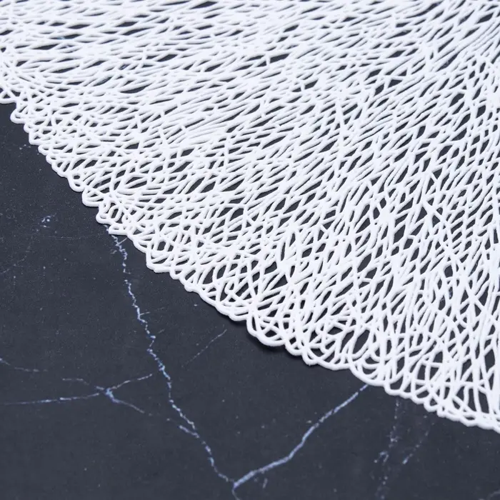 Салфетки сервировочные на стол Доляна &laquo;Соломка&raquo;, d=38 см, 4 шт., белые