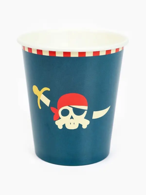 Стакан одноразовый бумажный «Пиратская вечеринка», 250 мл
