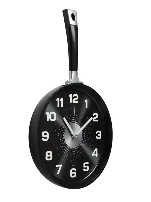 Часы настенные интерьерные &laquo;Сковорода&raquo;, для кухни, бесшумные, 25&times;43 см, чёрные, от батарейки 1&times;АА