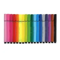 Фломастеры 18 цветов BRIGHT COLORS JUMBO, утолщенные, в пластиковом пенале