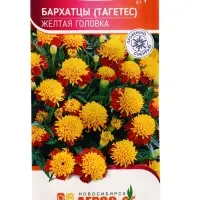 Семена цветов Бархатцы (тагетес) &laquo;Жёлтая головка&raquo;, 0.3 г, &laquo;Агрос&raquo;