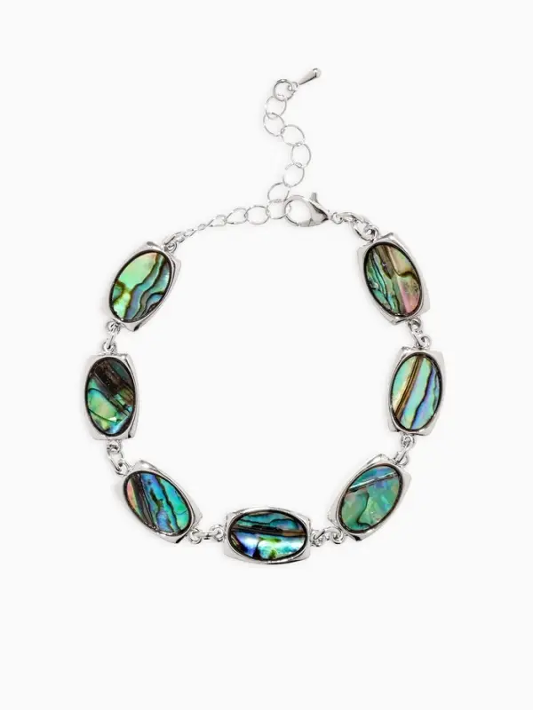 Браслет цепочка &laquo;Галиотис. Овал&raquo;, L=17 см, + удлинитель 5 см, цвет серебро, разноцветный