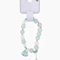 Браслет с подвесками &laquo;Сахарный. Звезда&raquo;, шар №10/8, d=6 см, розовый, голубой матовый в серебре