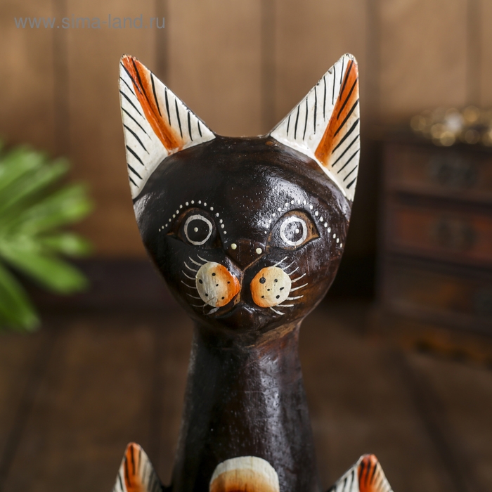 Сувенир Сувенир "Три коричневые кошки" дерево 5х18х30 см