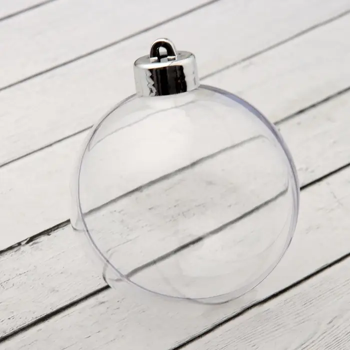 Ёлочный шар заготовка, раздельные части &laquo;Шар с съемной пуцкой&raquo;, диаметр собранного 8 см