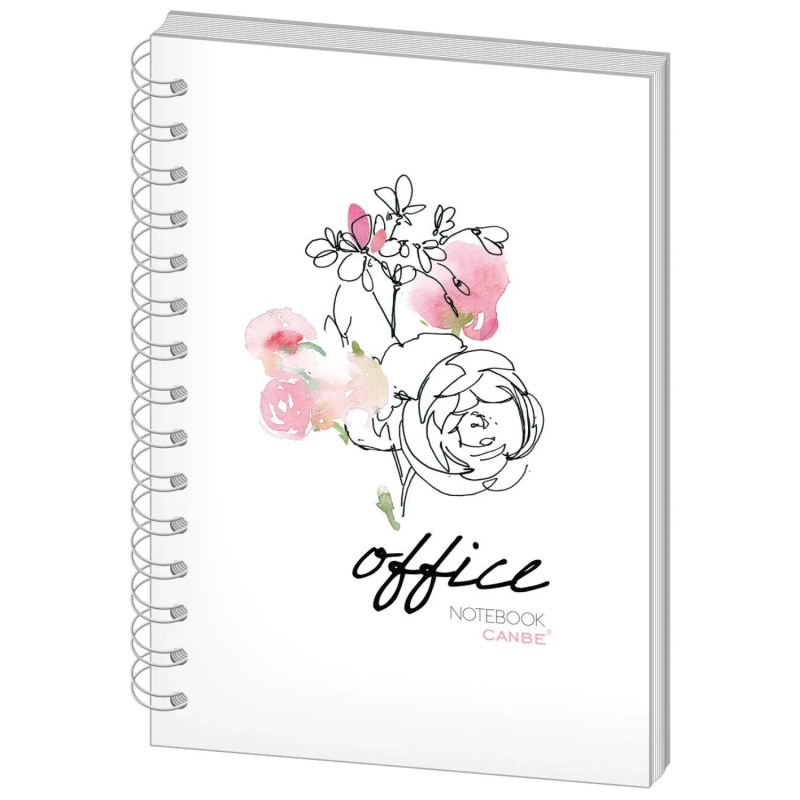 Бизнес-тетрадь 60л,кл,А5,Office Flowers,тв.пер,спир,УФ(СВА5-60OF)