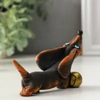 Фигурка полистоун &laquo;Такса с мячом&raquo;, 4.5&times;9&times;4.3 см