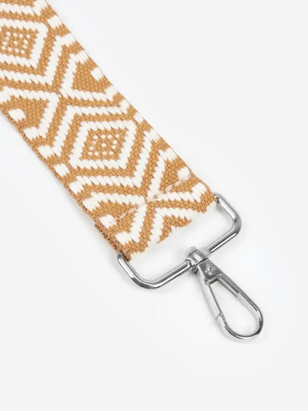 Ручка для сумки &laquo;Орнамент&raquo;, стропа, 135&plusmn;3&times;3.8 см, цвет горчичный