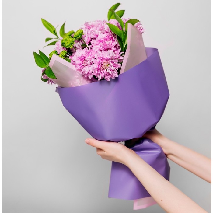 Плёнка для цветов упаковочная матовая «Лаванда», 0.5 х 9 м Плёнка для цветов упаковочная матовая «Лаванда», 0.5 х 9 м