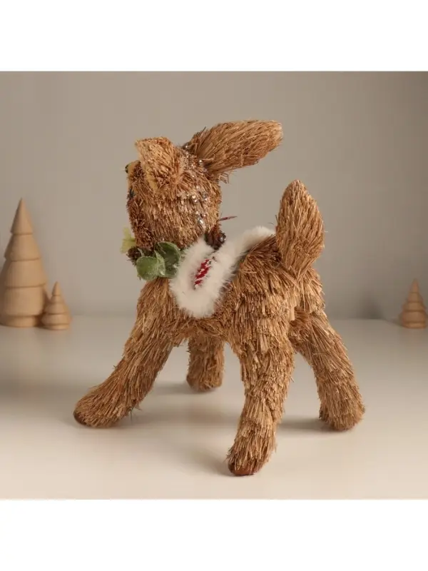 Фигурка новогодняя &laquo;Оленёнок в новогодней накидке&raquo;, 18&times;15&times;21 см