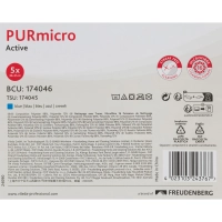 Салфетка хозяйственная ПУРМикро синяя 5 шт/уп