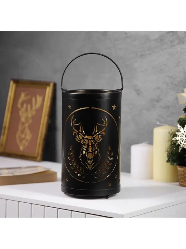 Светодиодная фигура &laquo;Величавый олень&raquo;, 12.3&times;21 см, 1 LED, от батареек АААх3, свечение тёплое белое