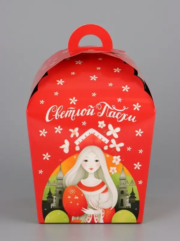 Коробка подарочная пасхальная «Красна девица», 17×17×26 см