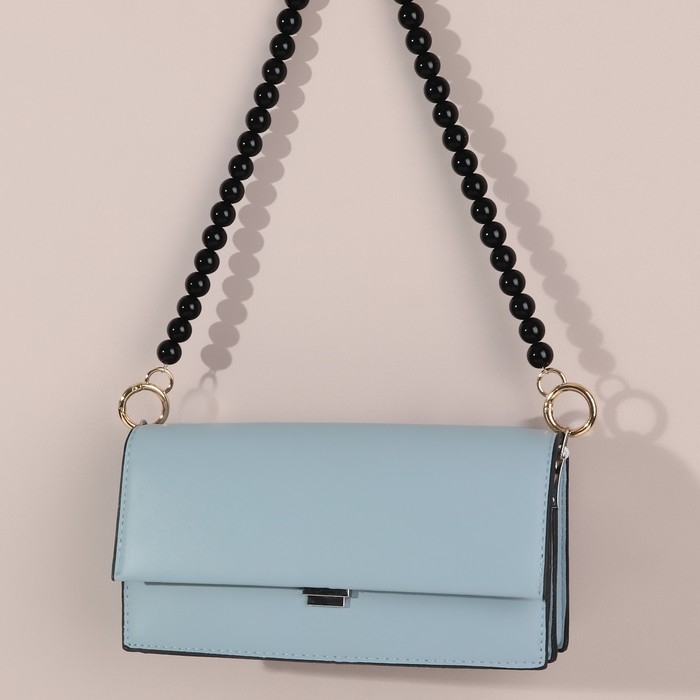 Ручка для сумки, бусы, d = 14 мм, 60 см, цвет чёрный/золотой Ручка для сумки, бусы, d = 14 мм, 60 см, цвет чёрный/золотой