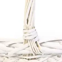 Набор корзин 3 шт ИВА 40x40x17 35х35x13 30х30x11 см ПЛЕТ ручка h=20/18/16 см бел