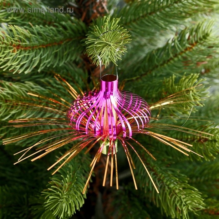 Украшение новогоднее фольга  Украшение новогоднее фольга "Светильник" микс