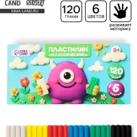 Пластилин 6 цветов, 120 г Буки Бяки