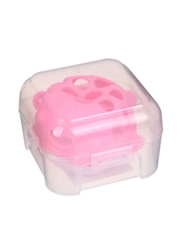 Прорезыватель силиконовый для зубов с погремушкой Крошка Я &laquo;Рыбка&raquo;, 10.5&times;11&times;8 см, в кейсе, розовый