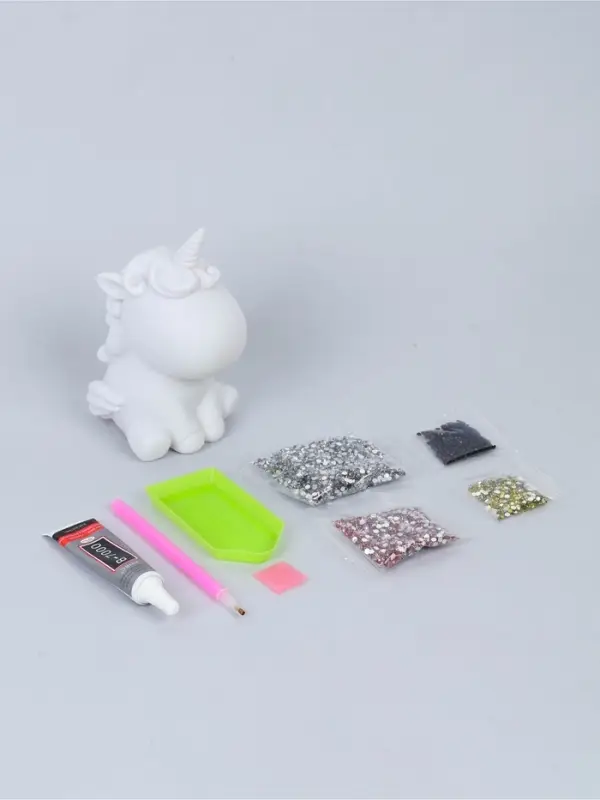 Алмазная мозаика на фигурке для детей &laquo;Волшебный единорог&raquo;, полное заполнение