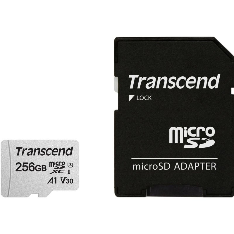 Карта памяти Transcend 300S microSDXC 256Gb UHS-I Cl10 +ад, TS256GUSD300S-A
