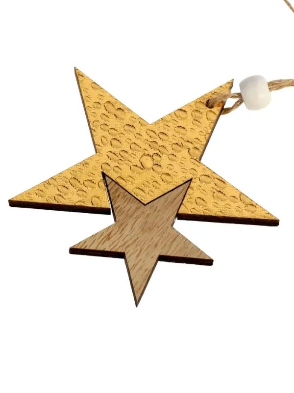 Елочная игрушка Лесная мастерская &laquo;Звездный путь&raquo;, золотая