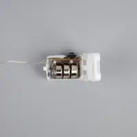 Гирлянда &laquo;Нить&raquo; 2 м роса. IP20, нить серебристая, 20 LED, 4.6 В, AG13&times;3 (в комплекте), 3 режима, свечение зелёное