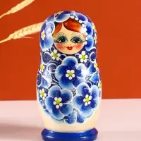 Матрёшка дерево «Марина», гжель, 5-кукольная, 19 см Матрёшка дерево «Марина», гжель, 5-кукольная, 19 см