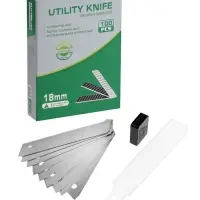 Лезвия для ножей ТУНДРА, сегментированные, 18 мм, 10 контейнеров по 10 лезвий, 100 шт.