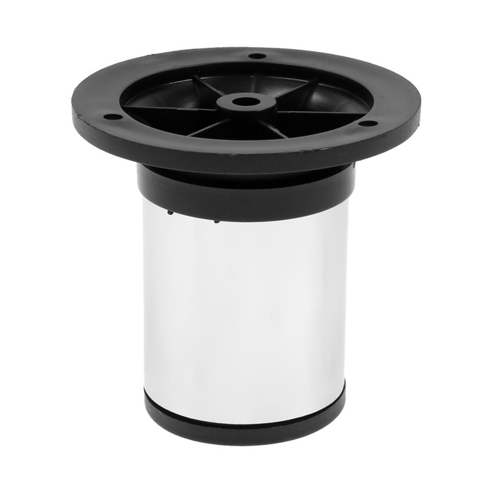 Опора регулируемая OR001CR ТУНДРА, d=50 мм, H=80 мм, цвет хром, 4 шт Опора регулируемая OR001CR ТУНДРА, d=50 мм, H=80 мм, цвет хром, 4 шт