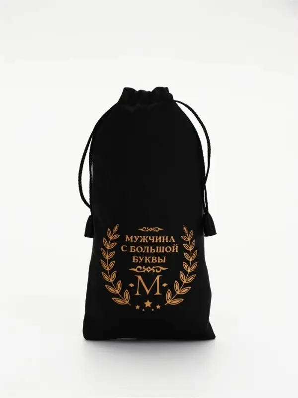 Стопки в чехле &laquo;Мужчина с большой буквы М&raquo;: нержавеющая сталь, набор 3 шт.&times;30 мл