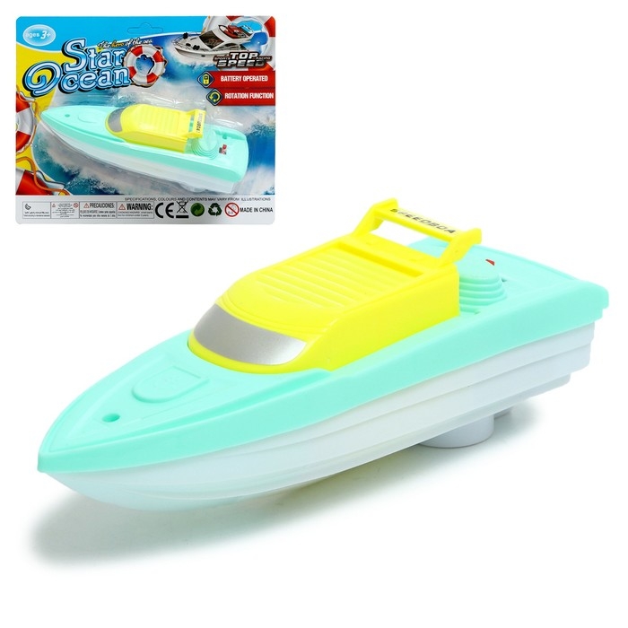 Катер «Супер скорость», работает от батареек, цвет МИКС