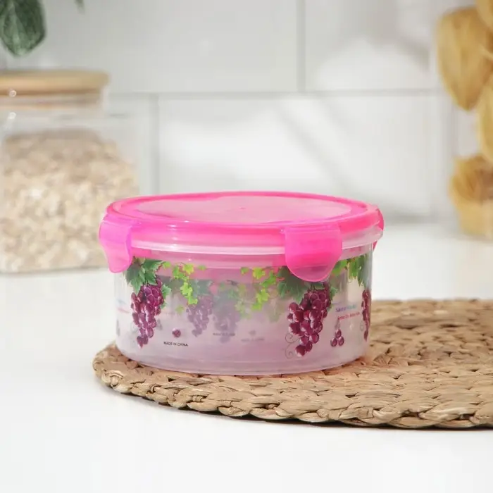 Набор контейнеров пластиковых «Виноград», 3 шт: d=8,5; 11; 14 см, цвет МИКС Набор контейнеров пластиковых «Виноград», 3 шт: d=8,5; 11; 14 см, цвет МИКС