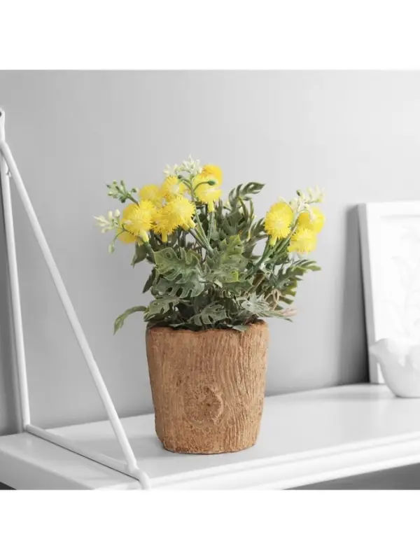 Искусственный цветок в горшке &laquo;Синеголовник экстра&raquo;, 9&times;21 см, МИКС